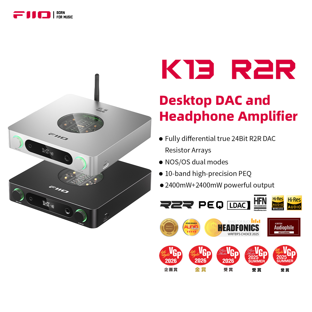 Headphone Amplifier Dac - FiiO K13 R2R/K13 데스크톱 DAC 및