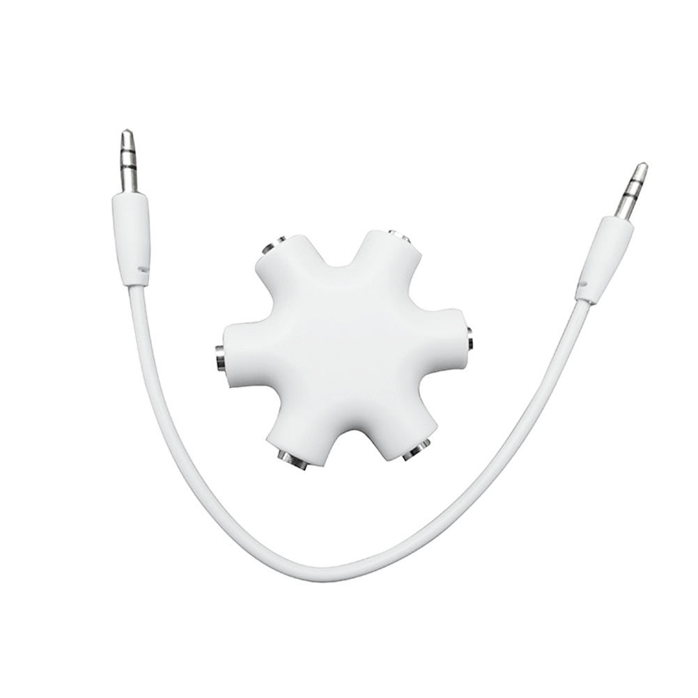 Audio Music Dj - 6포트 3.5mm 이어폰 분배기, 눈꽃 모양의